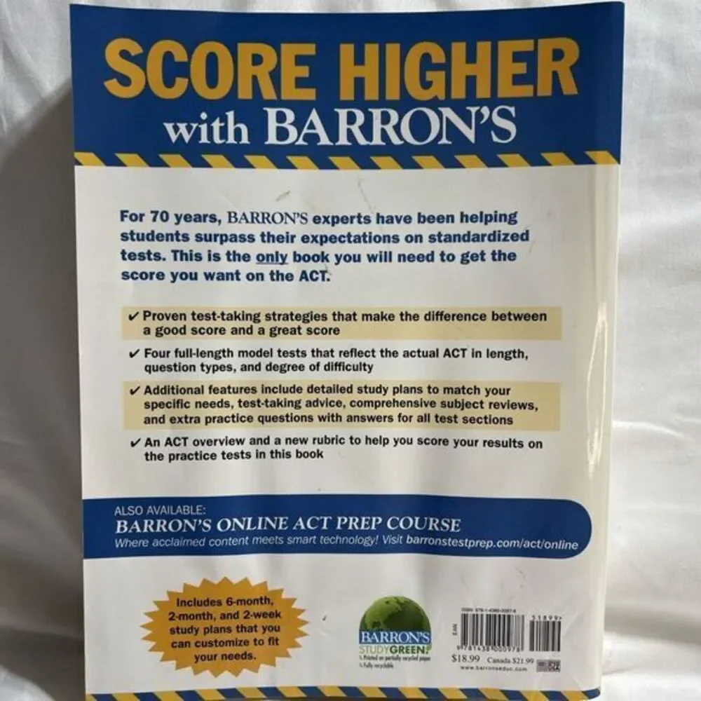 Barron's ACT, 17th Edition by Frederick Obrecht M.A., George Ehrenhaft Ed.D.,...